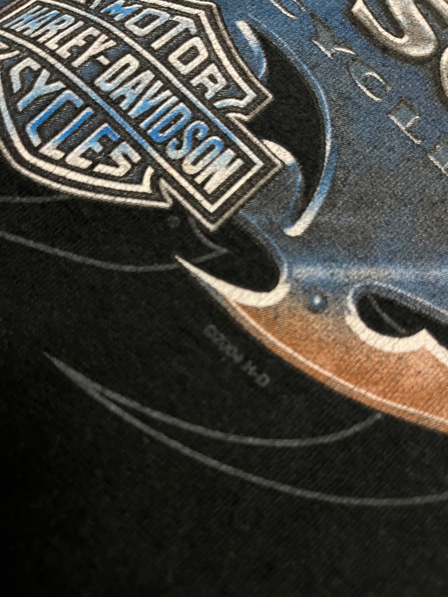 Vintage 2004 Black Harley Davidson Crop Off Tank Top - L