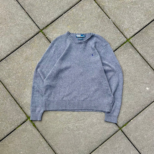 Grey Ralph Lauren Knit Sweater - M