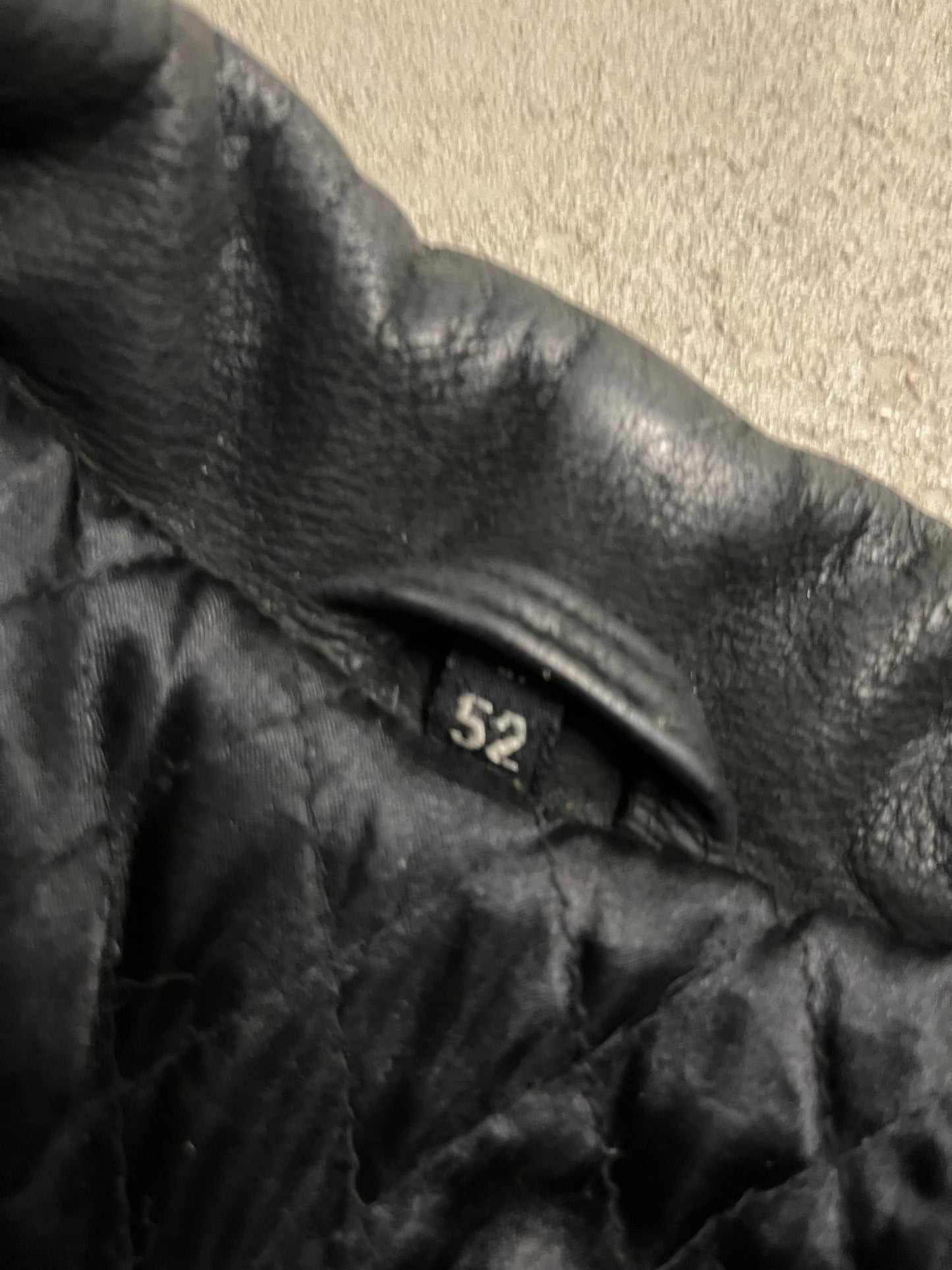 Vintage Black Buffalo Leather Jacket - XL