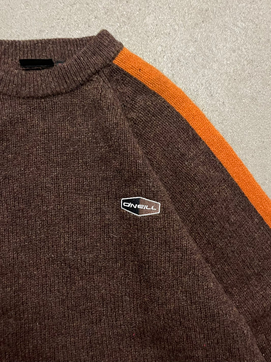 Vintage Y2K Brown O'Neill Shetland Lana Wool Sweater - XL