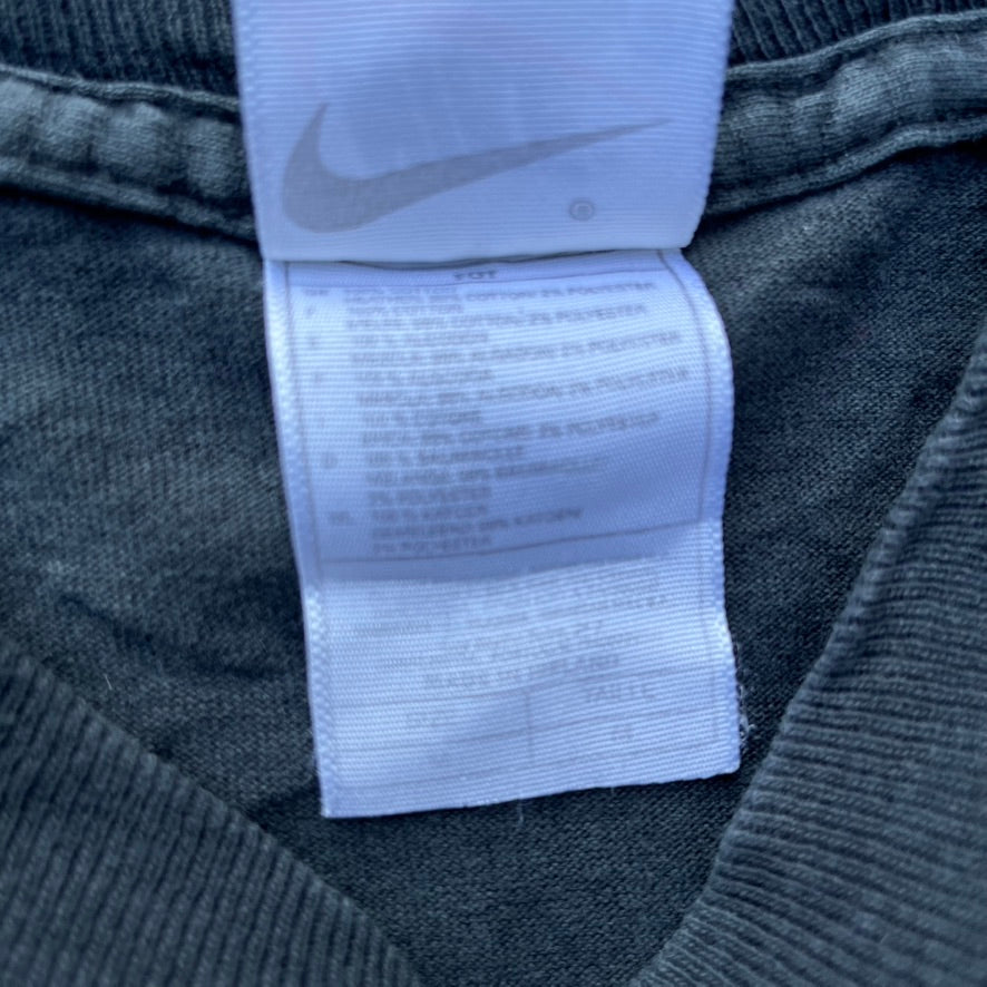 Vintage Black Faded Nike Single Stitch Tee - L