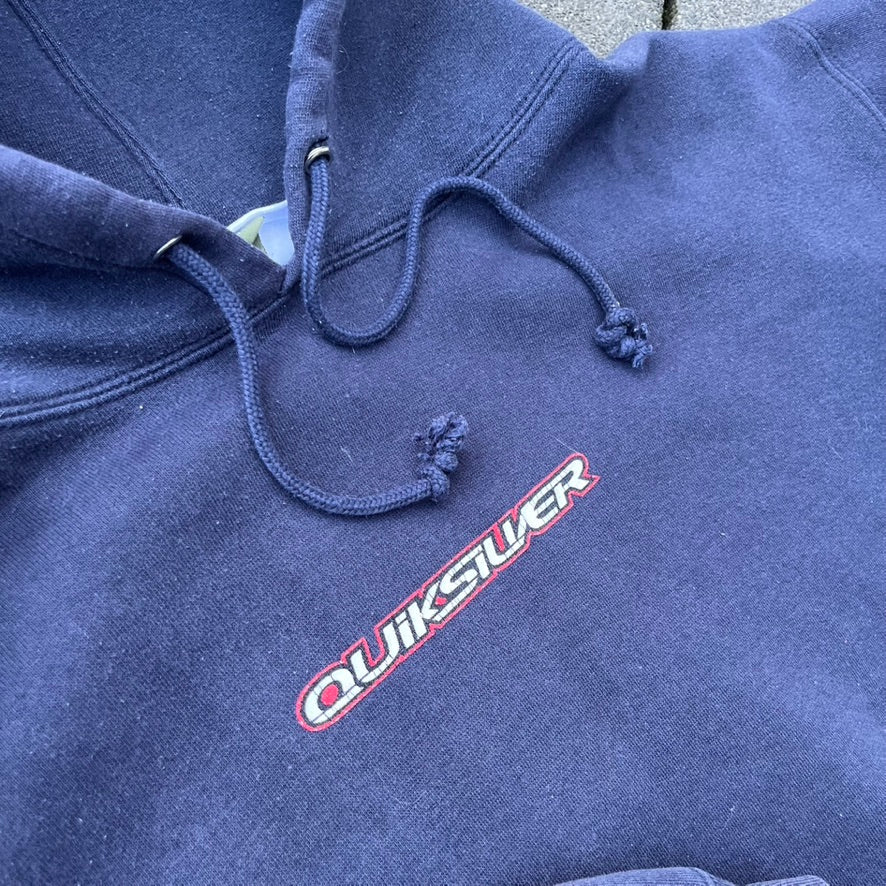 Vintage Blue Quicksilver Hoodie - M (W)