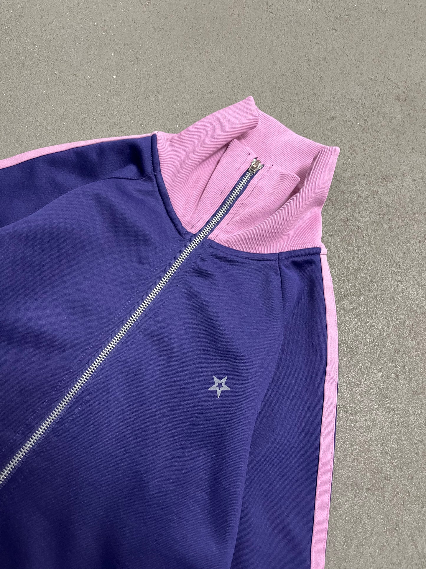 Vintage Y2K Purple Pink Fishbone Disco Track Jacket - M (W)