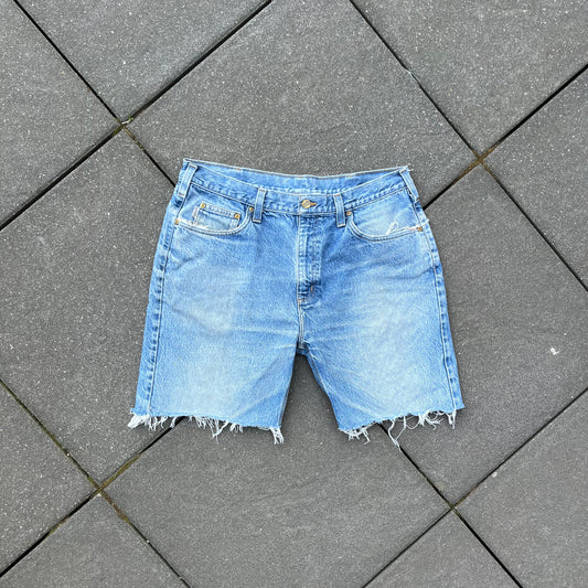 Vintage Blue Carhartt Cut Off Jeans Shorts - 38
