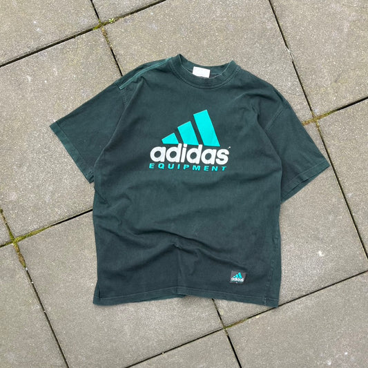 Vintage Black Adidas Tee - XL