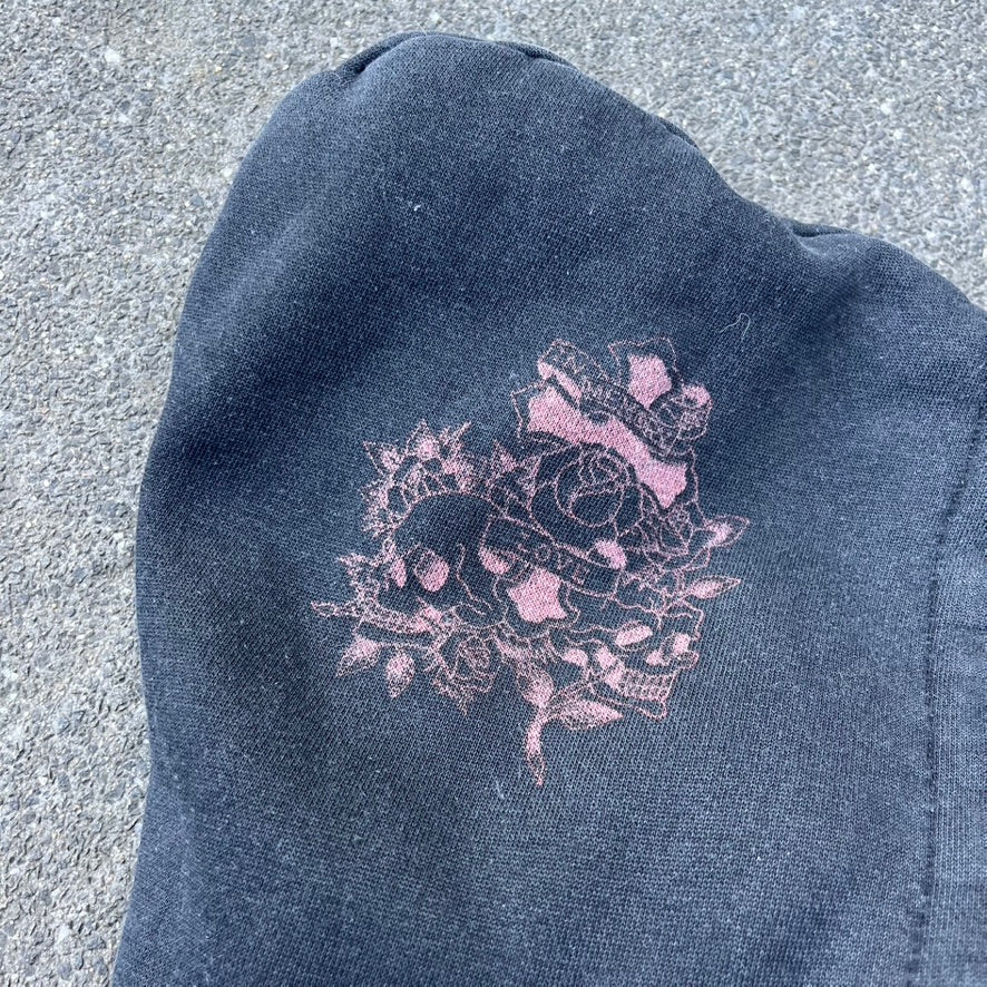 Vintage Y2K Black Faded Ed Hardy Zip Hoodie - L (W)
