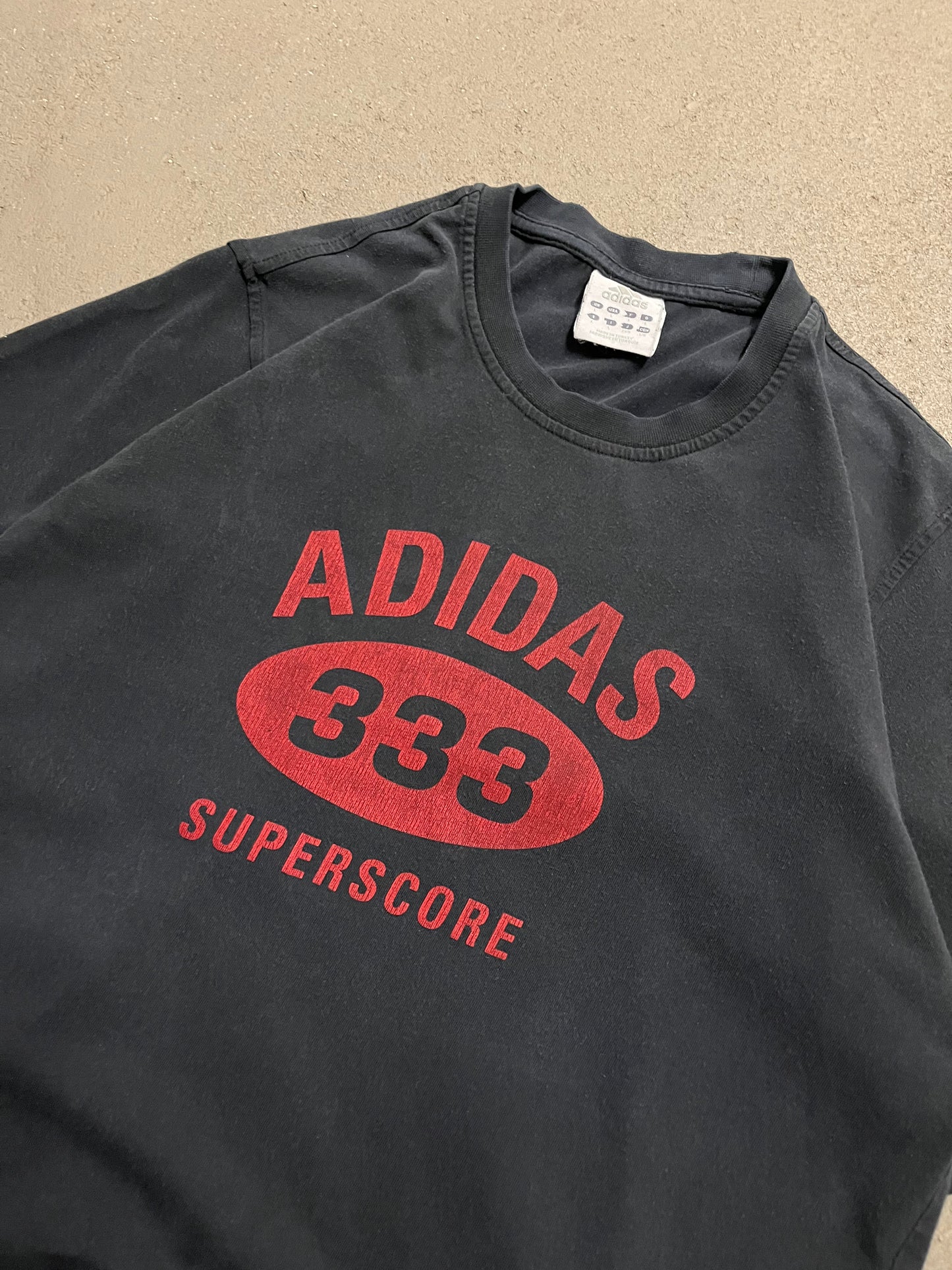 Vintage Y2K 2005 Black Faded Adidas Tee - M