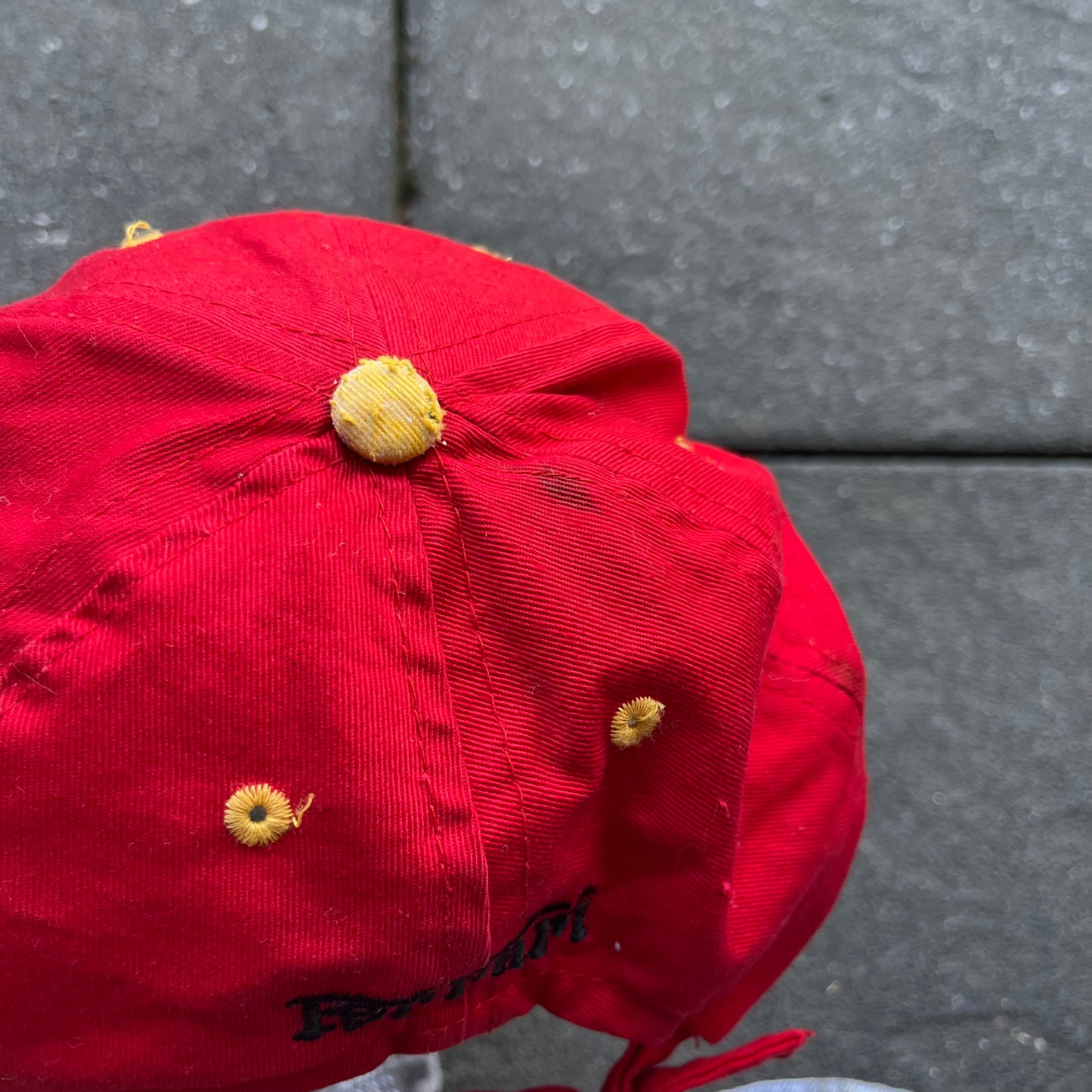 Vintage Red Ferrari Cap