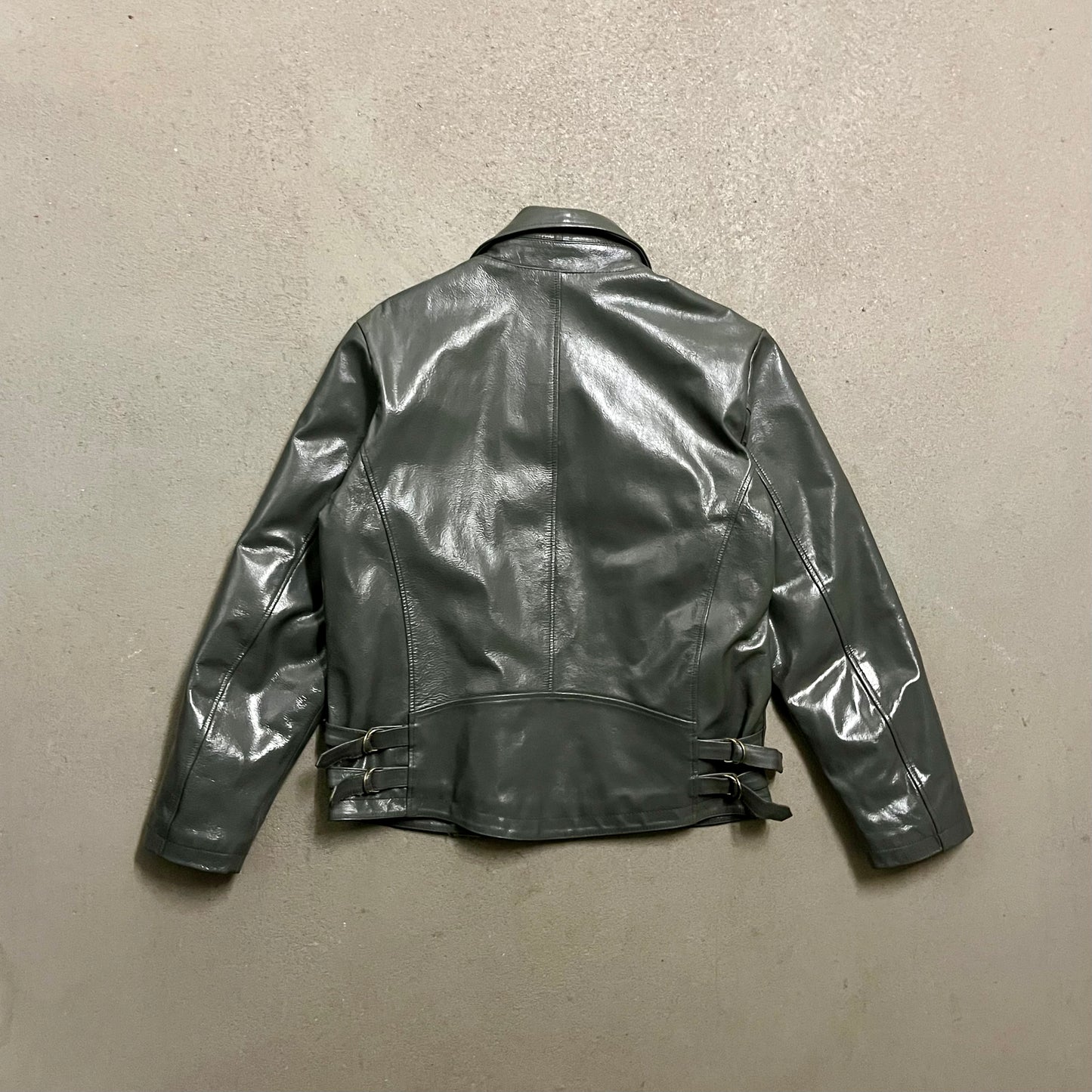 Vintage Y2K Green Diesel Flight Leather Jacket - M