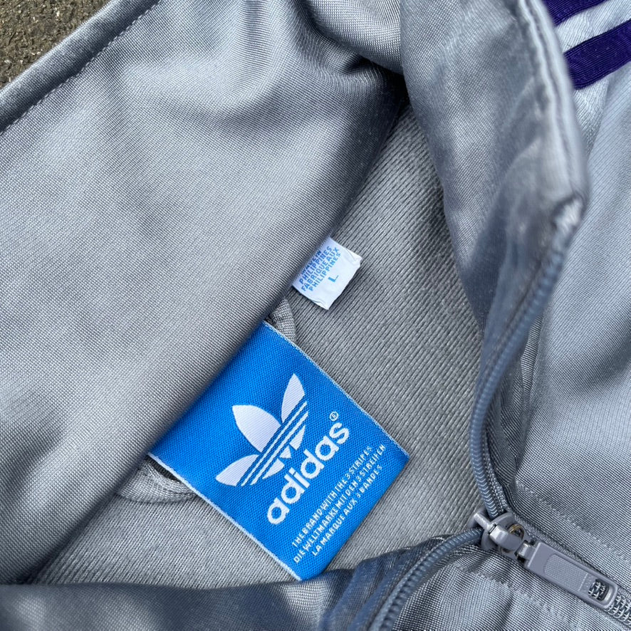 2012 Silver Purple Adidas Firebird Track Jacket - L