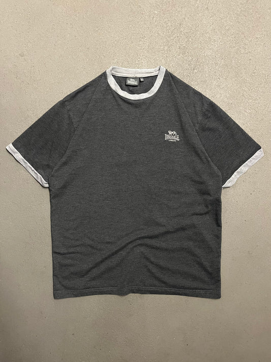 Vintage Grey Lonsdale Ringer Tee - L