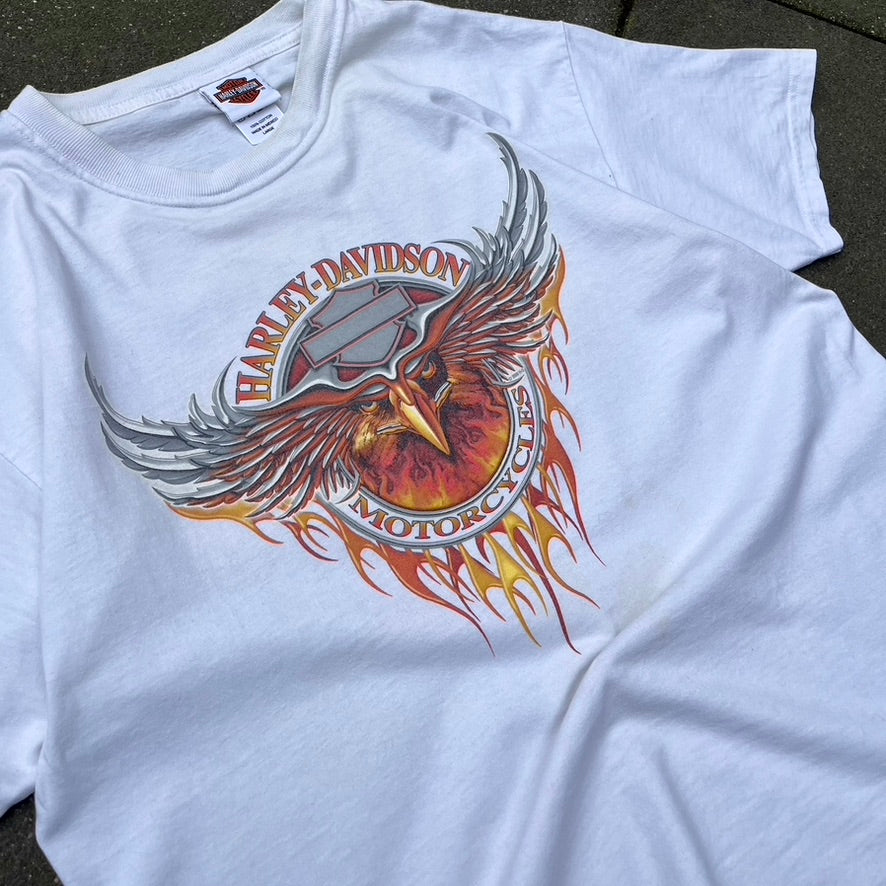 Vintage 2006 White Harley Davidson Tee - L