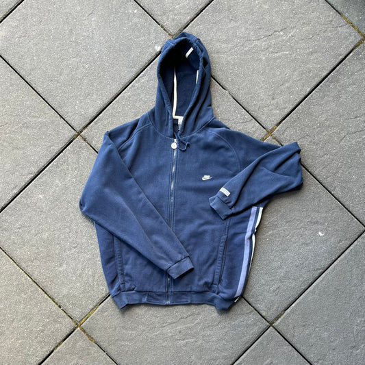 Vintage Blue Nike Zip Hoodie - L