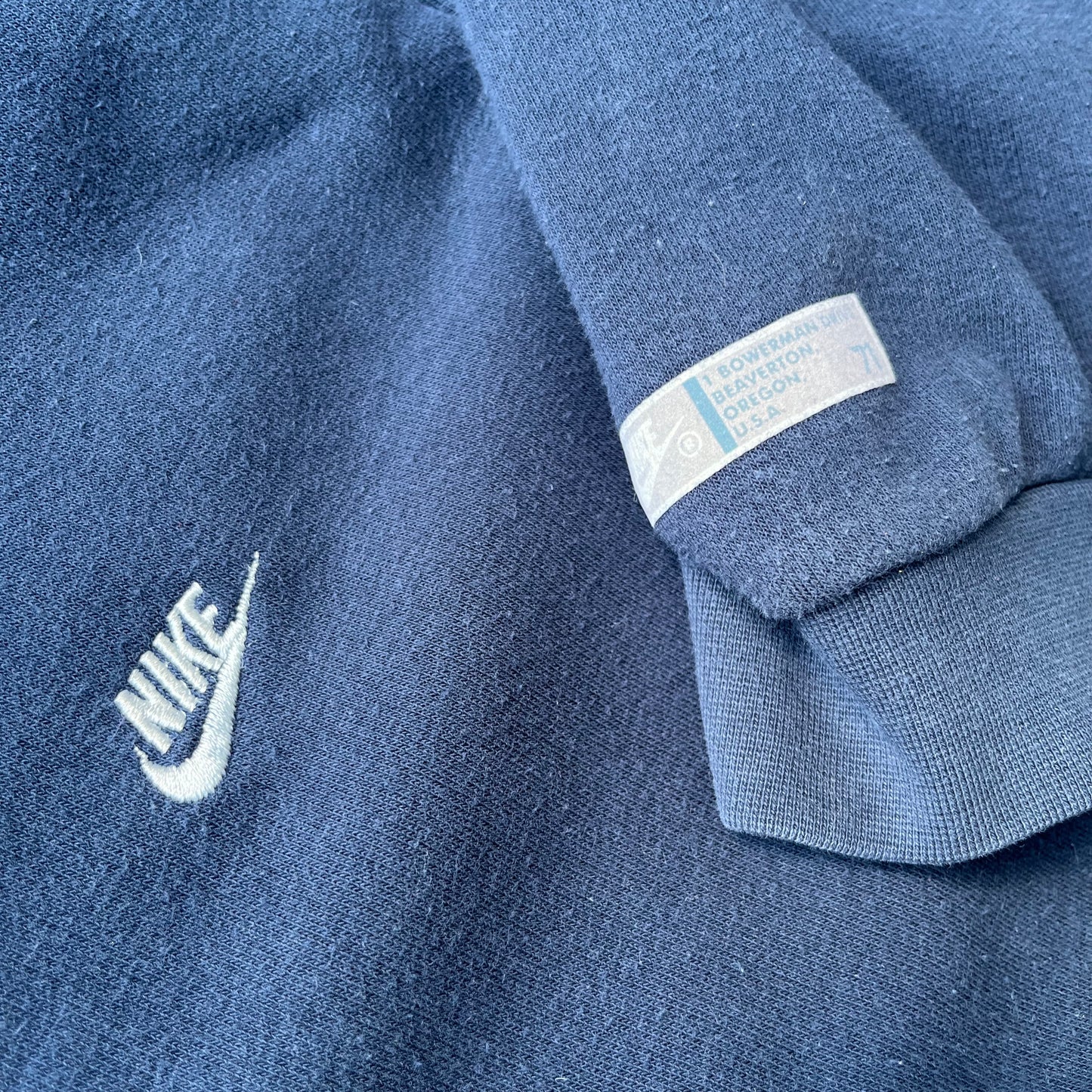 Vintage Blue Nike Zip Hoodie - L